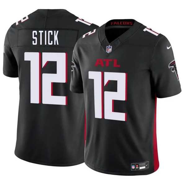 Men & Women & Youth Atlanta Falcons #12 Easton Stick Black 2025 F.U.S.E. Vapor Untouchable Limited Stitched Jersey